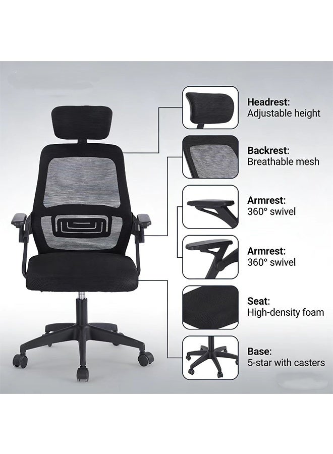 JCB CHIC Gaming Chair, Computer Chair with Fabric，Office Chair with Armrest & Adjustable Seat, Ergonomic Video Game Chair with Neck and Massage Lumbar Support - Image 3