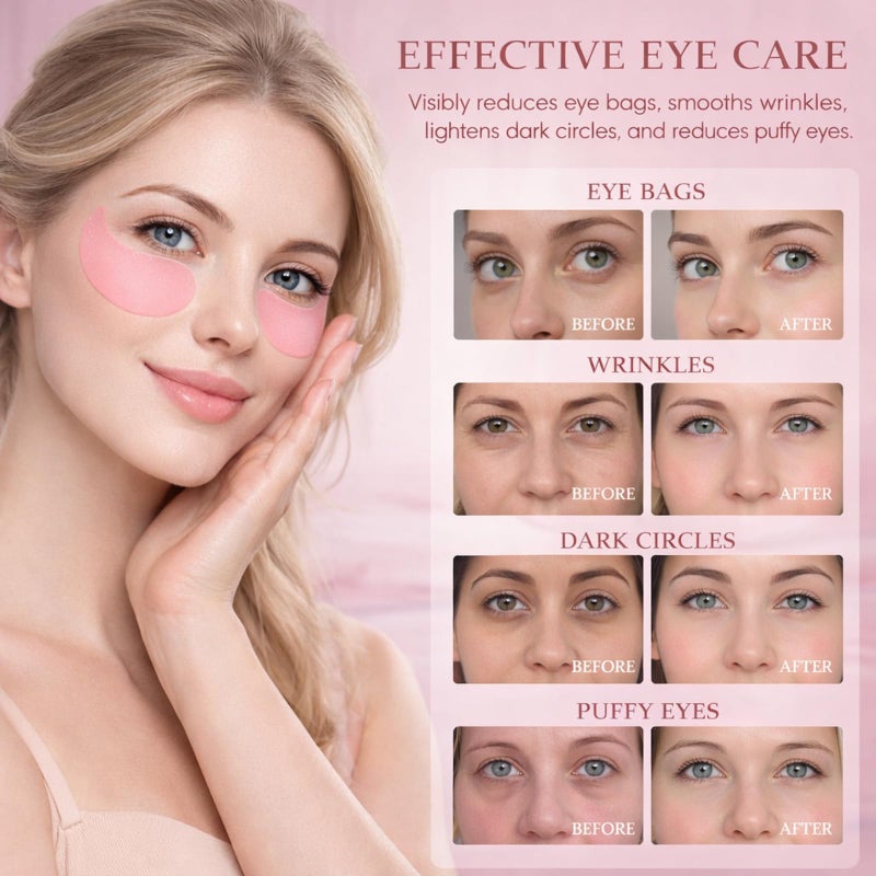 FANMIN Under Eye Mask, Under Eye Gel Pads With Collagen, Skincare Eye Patch Masks for Women and Men - Image 5