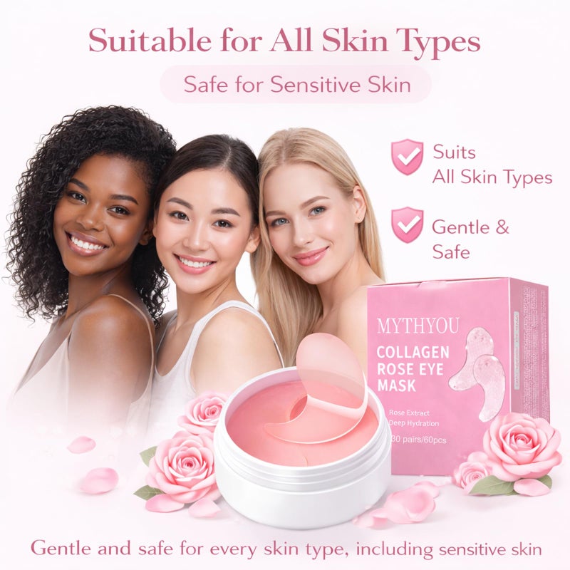 FANMIN Under Eye Mask, Under Eye Gel Pads With Collagen, Skincare Eye Patch Masks for Women and Men - Image 3