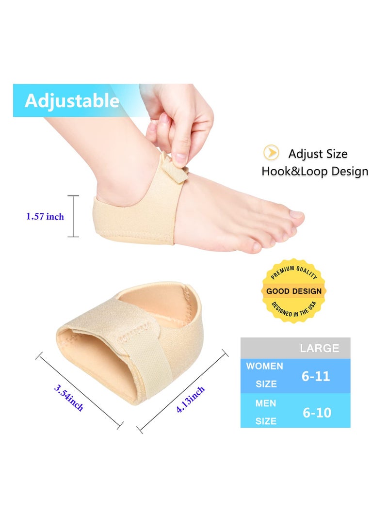KHAJUL Heel Protectors, Heel Cups, Gel Heel Cushion Support for Plantar Fasciitis (Beige) - Image 2