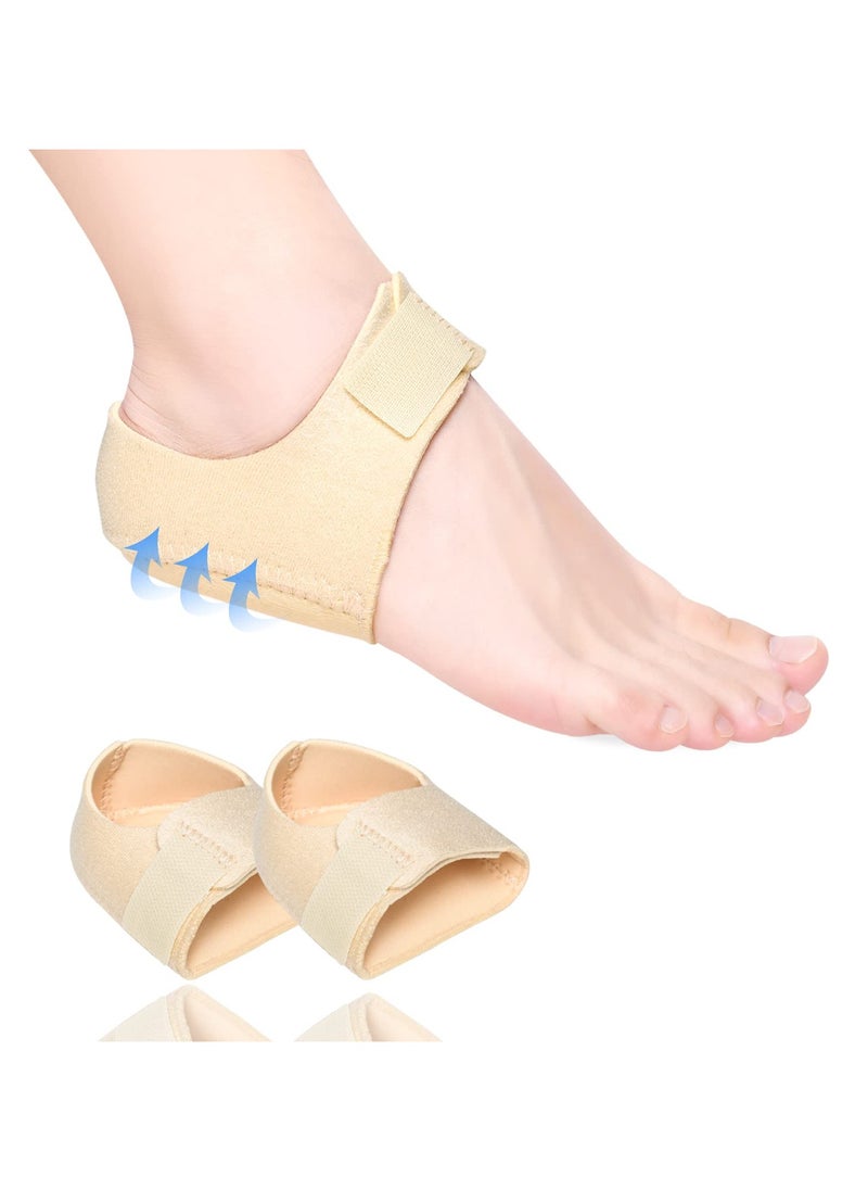KHAJUL - Heel Protectors, Heel Cups, Gel Heel Cushion Support for Plantar Fasciitis (Beige) - Image 1
