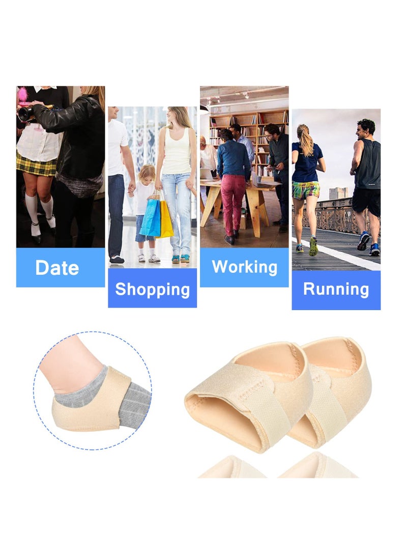 KHAJUL - Heel Protectors, Heel Cups, Gel Heel Cushion Support for Plantar Fasciitis (Beige) - Image 1