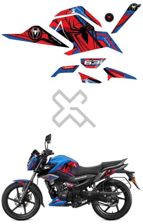 Grayfixx Spider Man Edtion Half Body Sticker for Raider 125 | Printed in Premium Gloss Vinyl with FPF(Fade Protection Film), Water Proof, Precut Sticker, Pack of 1 for Both Side-Self-Adhesive - Image 3