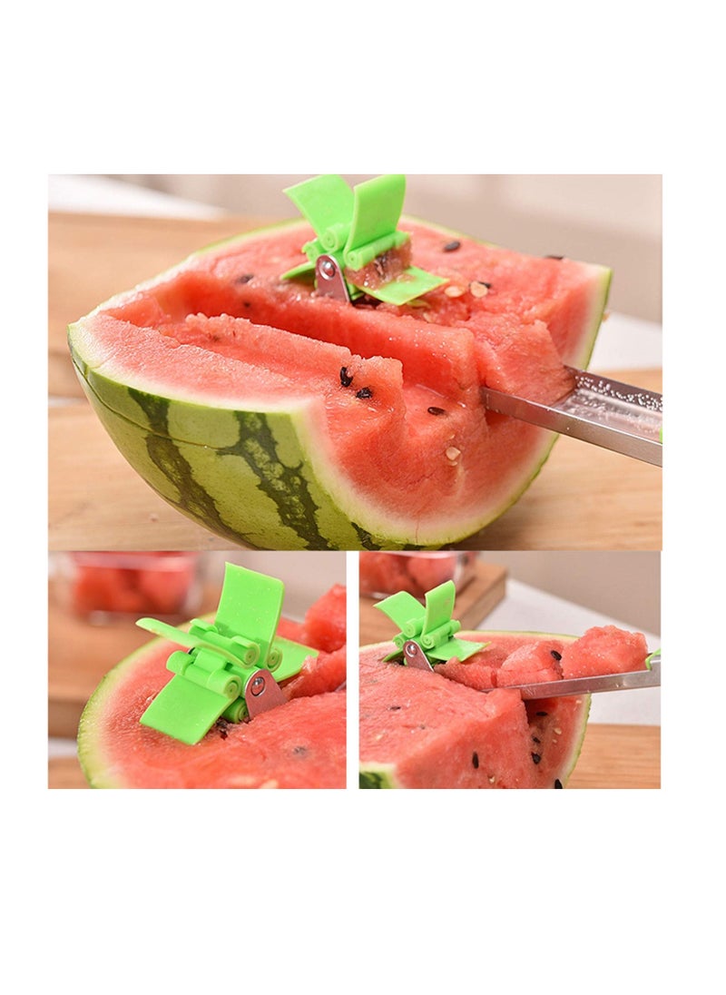 SYOSI - Watermelon Cubes Slicer, Watermelon Windmill Cutter Slicer, Stainless Steel Watermelon Slicer Cutter Knife, New Kitchen Gadgets Stainless Steel Cutter, Fruit Vegetable Tools Kitchen Gadgets - Image 1