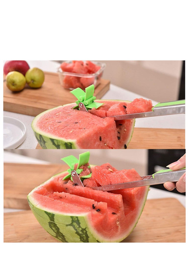 SYOSI - Watermelon Cubes Slicer, Watermelon Windmill Cutter Slicer, Stainless Steel Watermelon Slicer Cutter Knife, New Kitchen Gadgets Stainless Steel Cutter, Fruit Vegetable Tools Kitchen Gadgets - Image 1