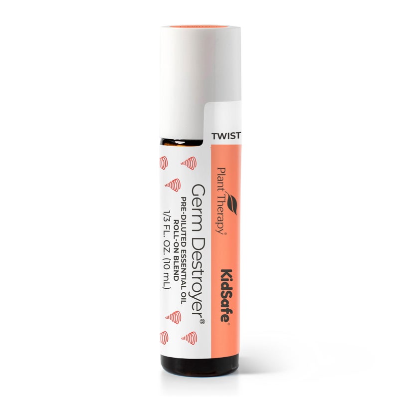 Plant Therapy KidSafe Germ Destroyer Essential Oil Blend - Guard from Illness, Support Blend for Kids 100% Pure, Pre-Diluted Roll-ON, Natural Aromatherapy, Therapeutic Grade 10 mL (1/3 oz) - Image 1