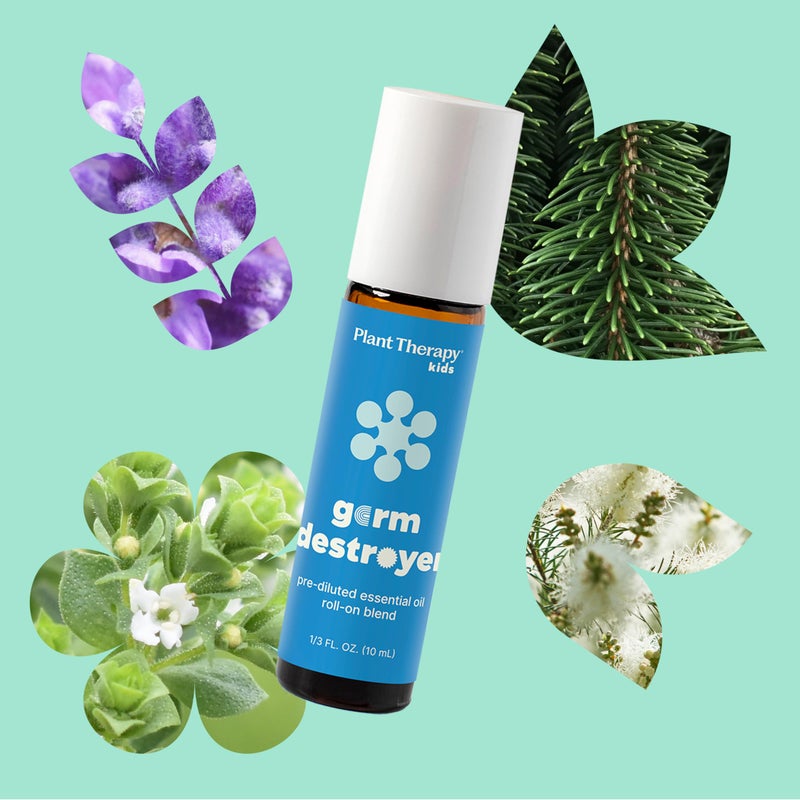 Plant Therapy KidSafe Germ Destroyer Essential Oil Blend - Guard from Illness, Support Blend for Kids 100% Pure, Pre-Diluted Roll-ON, Natural Aromatherapy, Therapeutic Grade 10 mL (1/3 oz) - Image 4