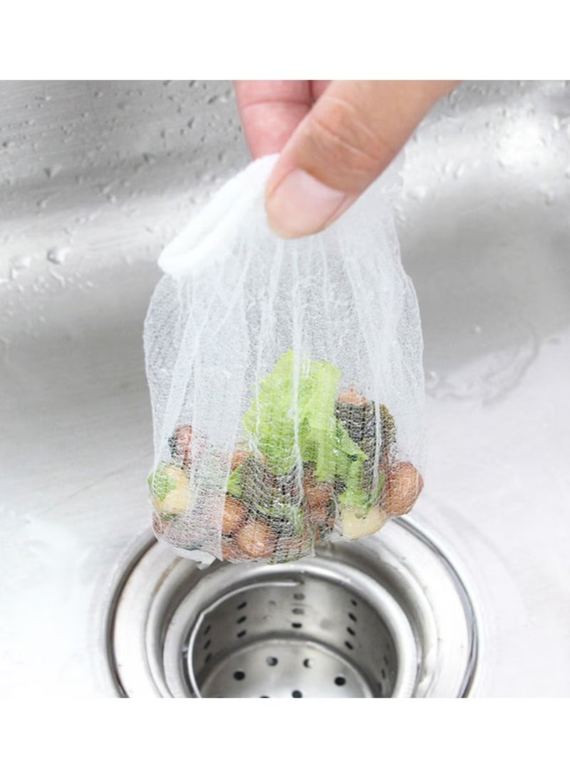 100pcs Sink Filter Bag, Disposable Sink Filter Screen, Effective Anti-clogging, Food Collection Sink Drain Screen Filter, White  - Image 2