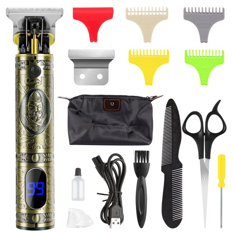 USB Rechargeable Hair Clippers Cordless Hair Trimmer Electric Haircut Kit with 4 Guide Combs for Beginners Salon Barbers Hair Trimming Styling & Grooming - Image 1