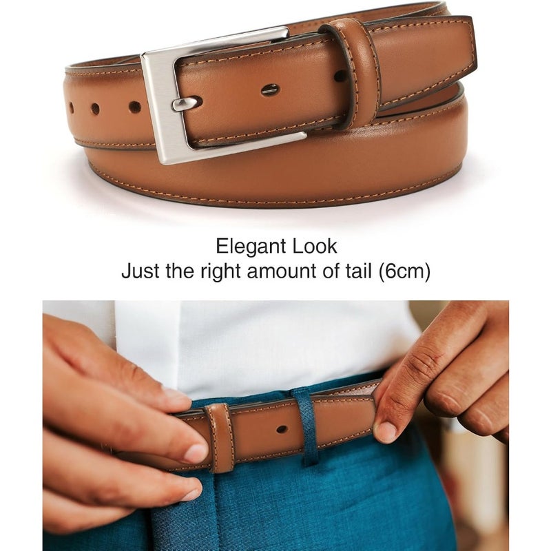 CHAOREN Mens Belts Leather 1 1/8" for Gift Men - Perfect Companion to Mens Dress Shoes - Image 4