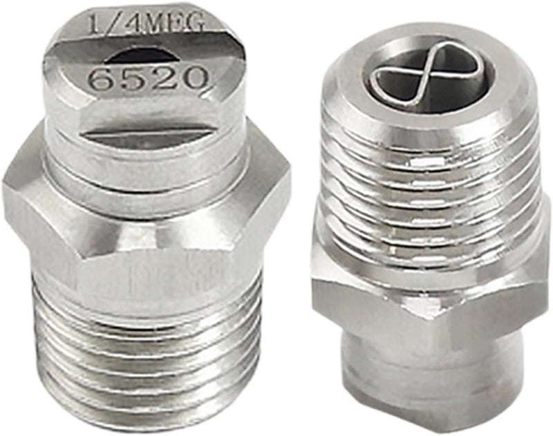 Advanced Fan Sprays Nozzle with 8 Shape Flows Control Erosion Steel Nozzle 2pcs for Consistent Water Output Rustproof Steel - Image 1