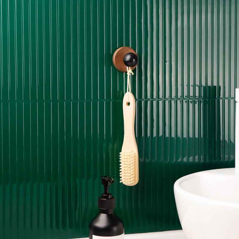 WalDecoo Backsplash Tile Peel and Stick, Self-Adhesive Green Decorative Wall Tiles for Kitchen, Modern Glossy Slatted Design Backsplash Tiles for Kitchen, Bathroom, RVs (11.43x9 inch) - Image 5