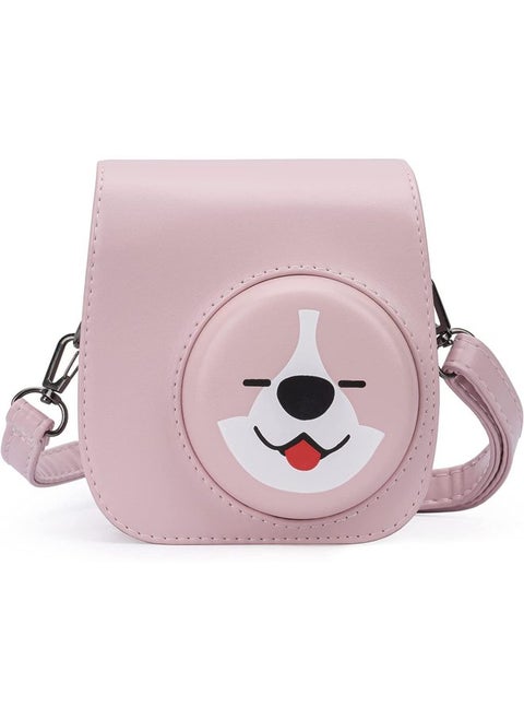 Cartoon Gray Bear Polaroid Mini8/9/11 Universal Camera Bag PU Camera Bag Shoulder/diagonal Bag-Color:Foundation Puppy
