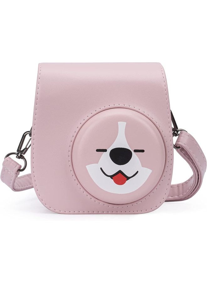 Generic Cartoon Gray Bear Polaroid Mini8/9/11 Universal Camera Bag PU Camera Bag Shoulder/diagonal Bag-Color:Foundation Puppy  - Image 1
