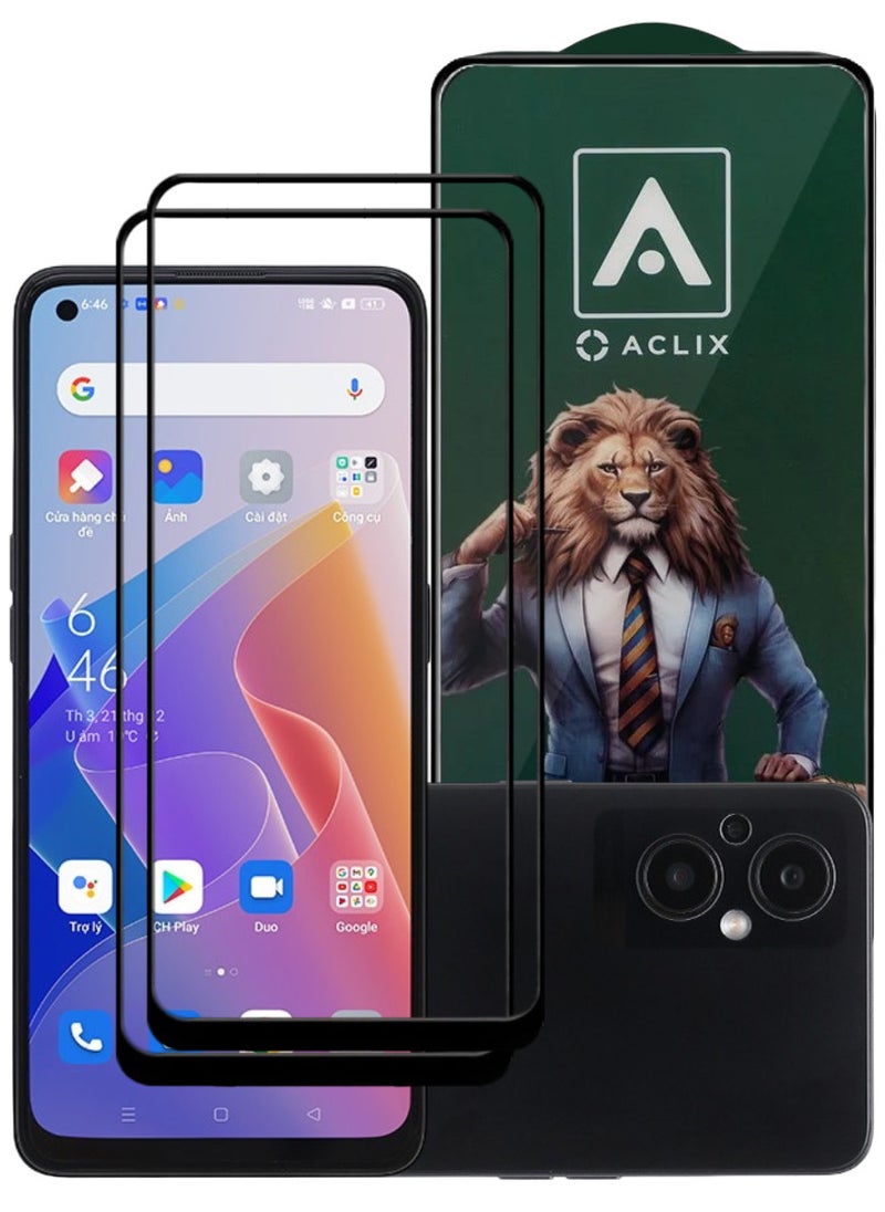 ACLIX 2 Pieces Antistatic ESD Dustproof Premium Quality High Definition Tempered Glass Screen Protector Designed For Oppo Reno7 Z 5G - Image 1