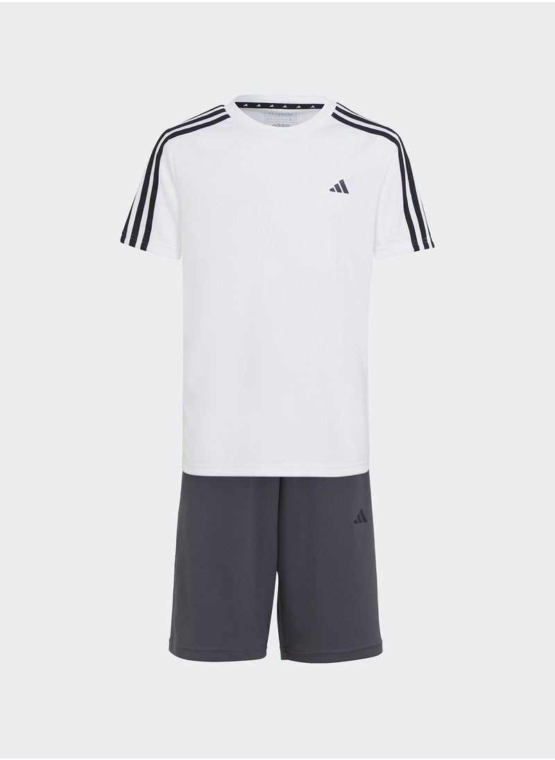 Adidas - Kids 3 Stripe Train Essential Aeroready Set - Image 1