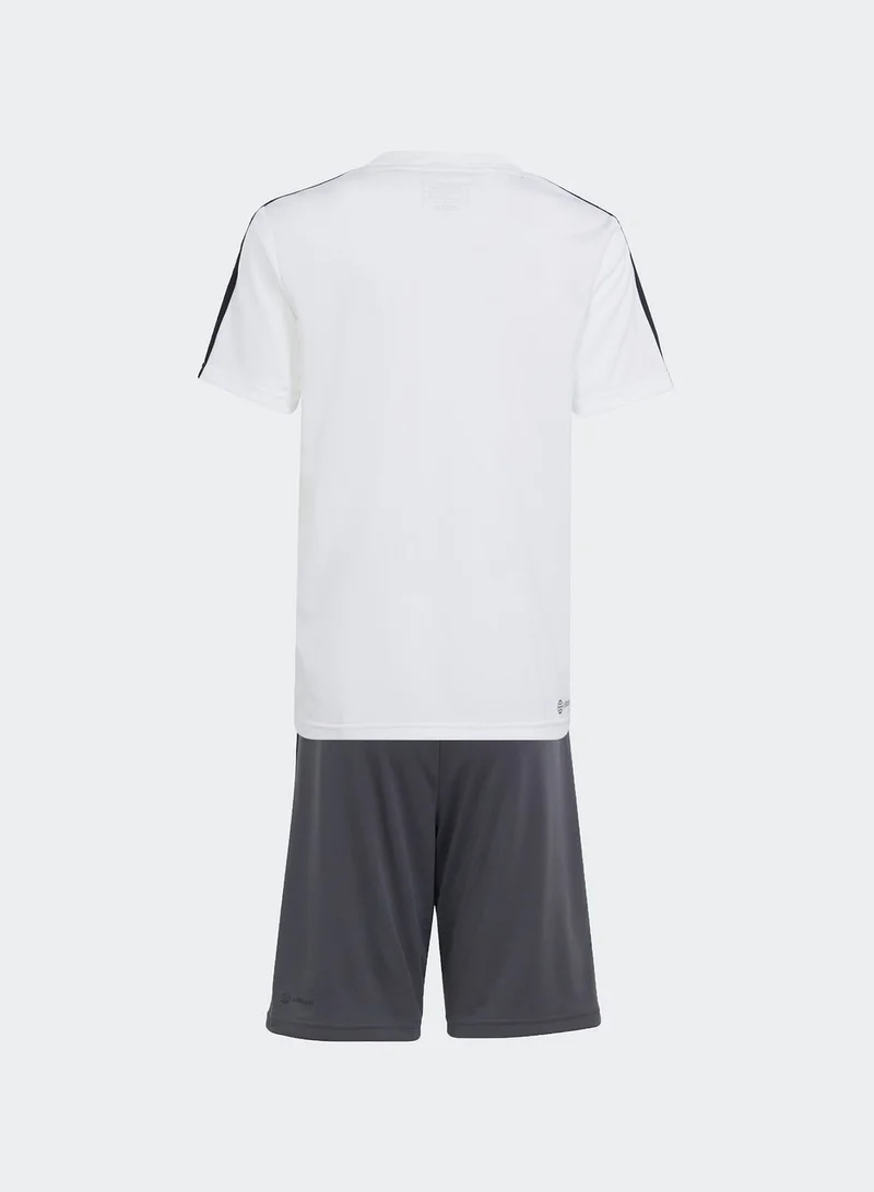 Adidas Kids 3 Stripe Train Essential Aeroready Set