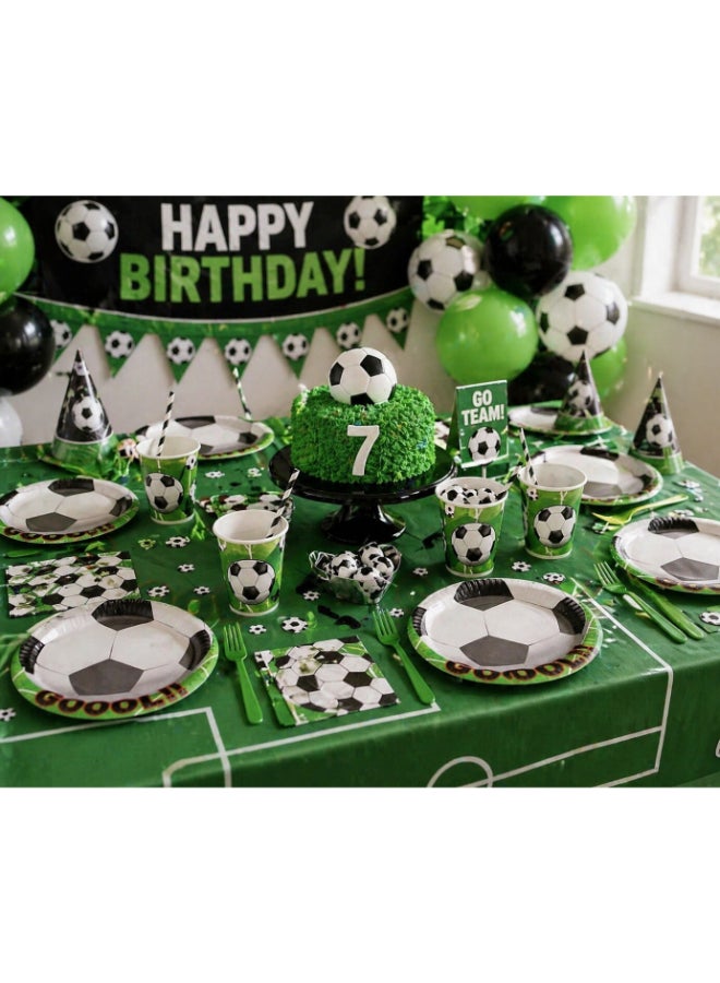 Toyland Football Theme Paper Plates 9 Inch 6 Pc Set – Kids Birthday Party Disposable Plates, Soccer Design - Image 2