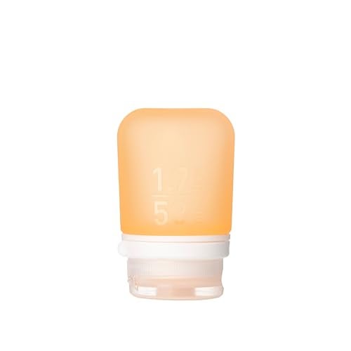 humangear GoToob+ (Small) | Refillable Silicone Travel Bottle | Locking Lid | Food-Safe Material | Orange, Small (1.7 fl.oz; 53ml) - Image 1