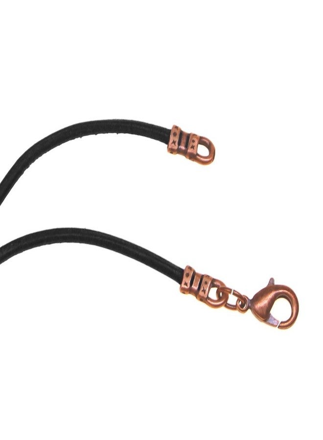 DragonWeave Antique Copper 1.8mm Fine Black Leather Cord Necklace - 18 inches - Image 4
