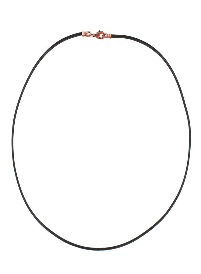 DragonWeave Antique Copper 1.8mm Fine Black Leather Cord Necklace - 18 inches - Image 2