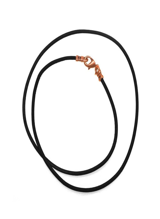 DragonWeave Antique Copper 1.8mm Fine Black Leather Cord Necklace - 18 inches - Image 5