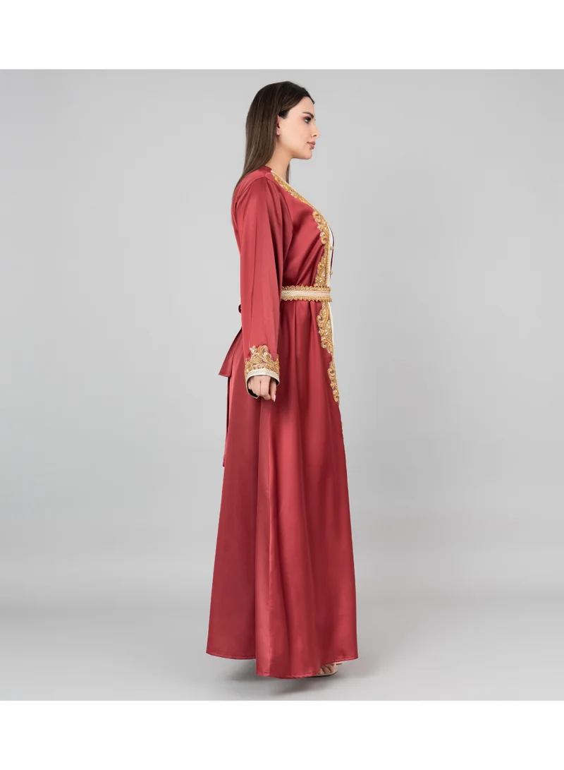 IKKXA Classic Elegance Belted 2-piece Kaftan