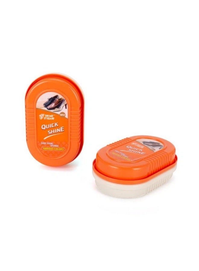 النمر البري شمع أحذية سريع اللمعان ذو وجهين كبيرين من الإسفنج بألوان مختلفة - Image 3