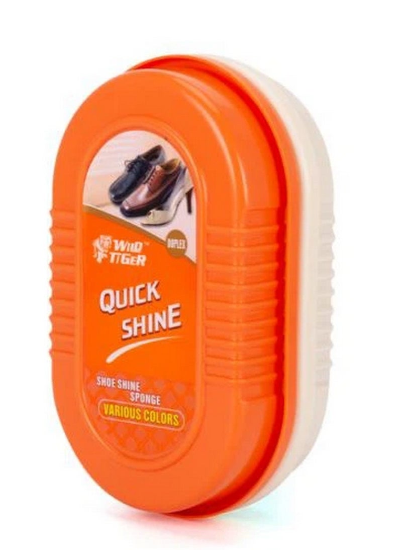 النمر البري شمع أحذية سريع اللمعان ذو وجهين كبيرين من الإسفنج بألوان مختلفة - Image 1