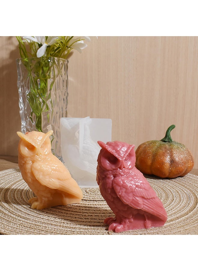 3D Animal Owl Resin Silicone Candle Mold Set DIY Candle Making Mould for Home Decor - Image 3