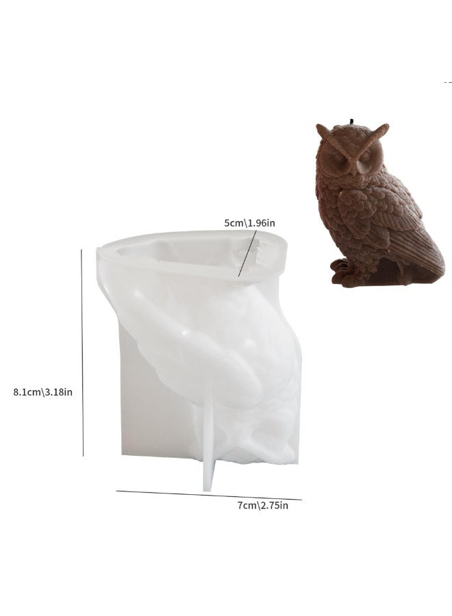3D Animal Owl Resin Silicone Candle Mold Set DIY Candle Making Mould for Home Decor - Image 2