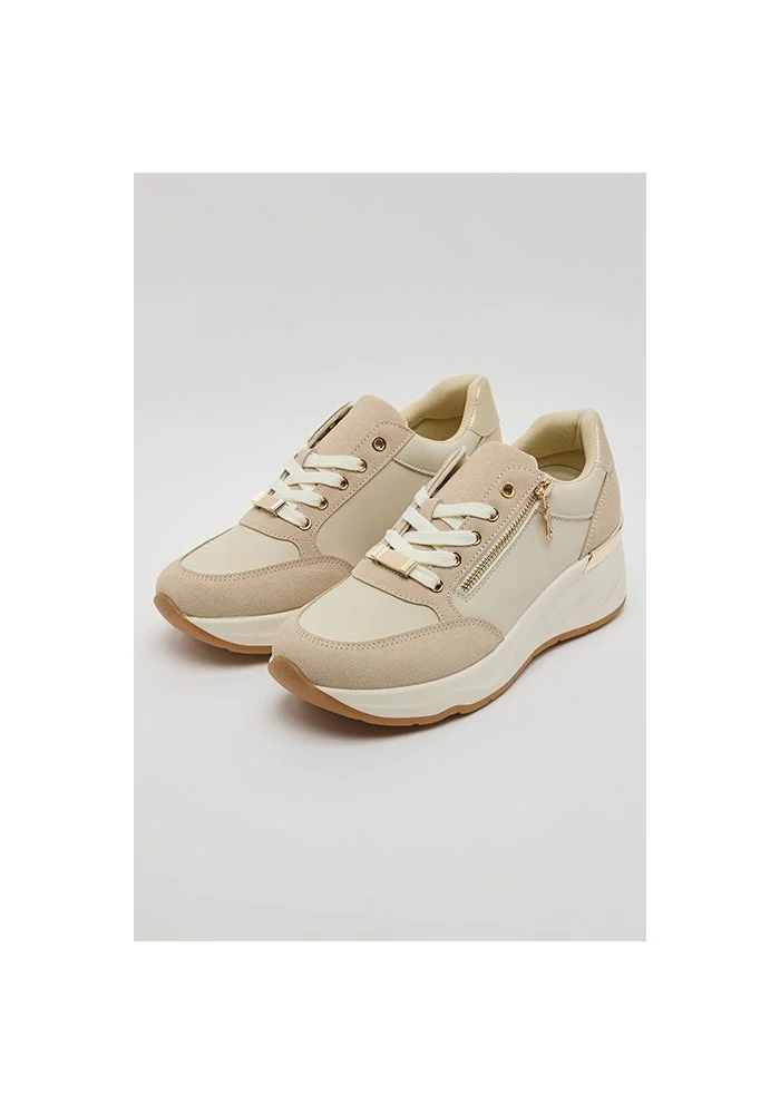 R&b Color Block Mid Top Sneakers