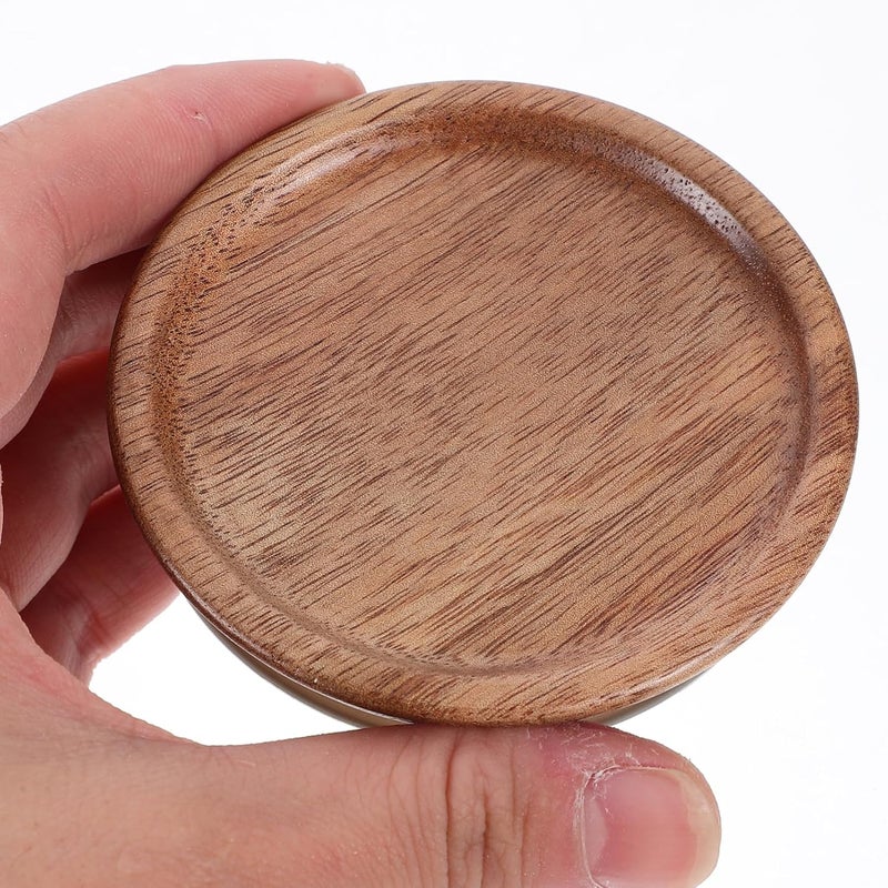 IMIKEYA 2Pcs Wide Mouth Mason Jar Lids Wooden Sealing Covers with Ring for Airtight Storage for Canning and Food Preservation - Image 4