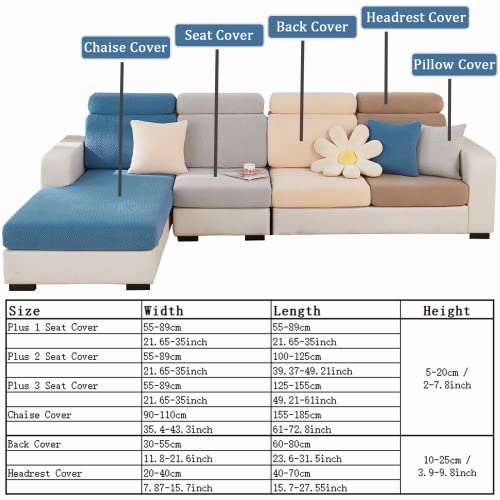 ShowyLive 2024 Wear-Resistant Universal Sofa Cover, Stretch Couch Cushion Slipcovers Replacement, Anti-Slip L Shape Separate Sofa Back Covers, Sofa Slipcover Backrests Protector (Weave Camel,L Back Cover) - Image 4