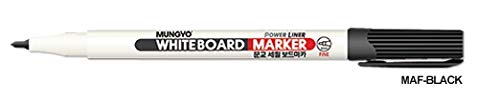 MUNGYO Power Liner White Board Marker FINE Point Pack of 12 Black - Image 2