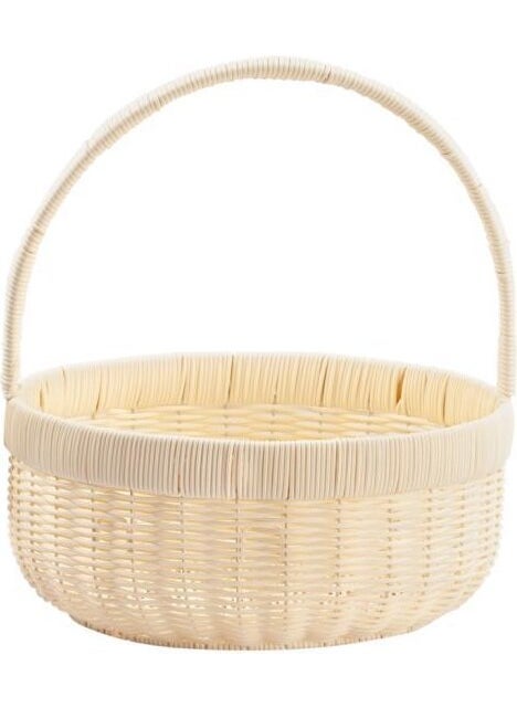 Synthetic Wicker Cream Round Picnic Basket Without Lid 30X14CM - pzsku/ZF55163FAD267FAE3E2B4Z/45/_/1729192263/55f56f92-d7d6-4cd7-9058-f413307797b9