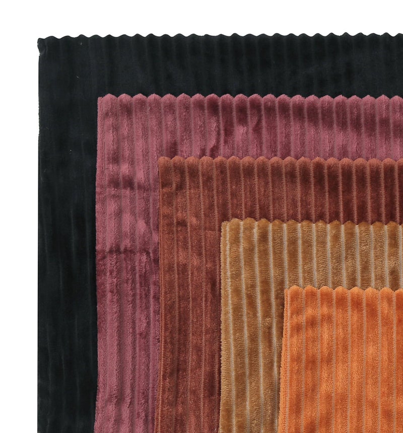 RD TREND® Cushion Cover Set of 5, Decorative Sofa Living Room Home Square Cushion Covers 16 Inch x 16 Inch, Aesthetic Corduroy Striped Double Sided (Multicolor-3,Pack of 5) - Image 2