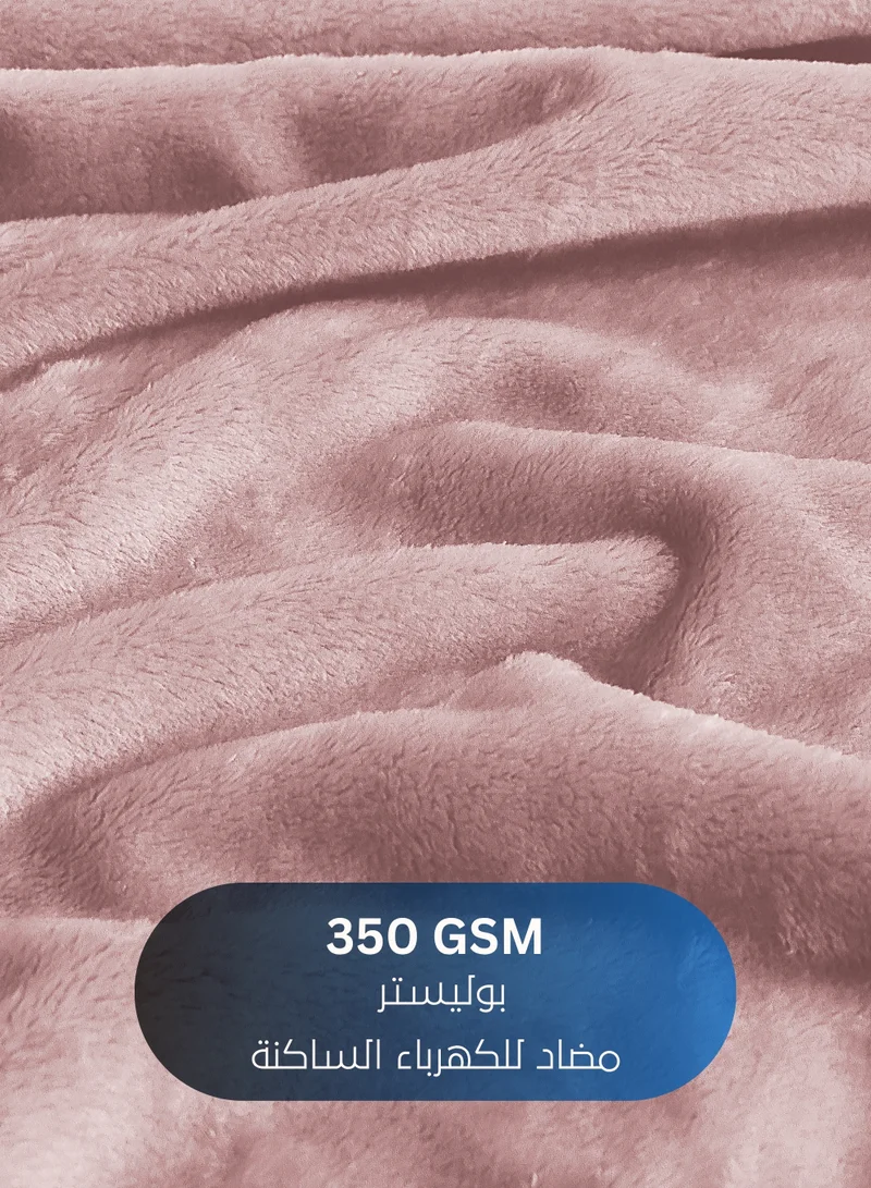 Master Home Textile Lightweight Velvet Blanket, Mora Series, 350GSM, Single Size 230 x 170 cm, Extra Soft All Season Fleece Blanket, Bed And Sofa Blanket