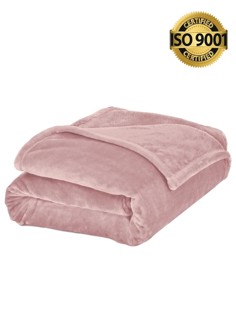 Master Home Textile Lightweight Velvet Blanket, Mora Series, 350GSM, Single Size 230 x 170 cm, Extra Soft All Season Fleece Blanket, Bed And Sofa Blanket