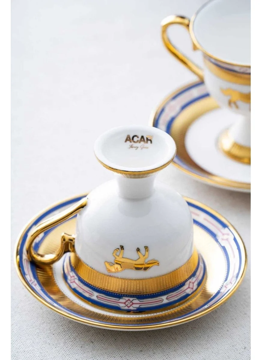 Acar Taylor 6 Person Coffee Cup Set Gold Gilded HXF-06548