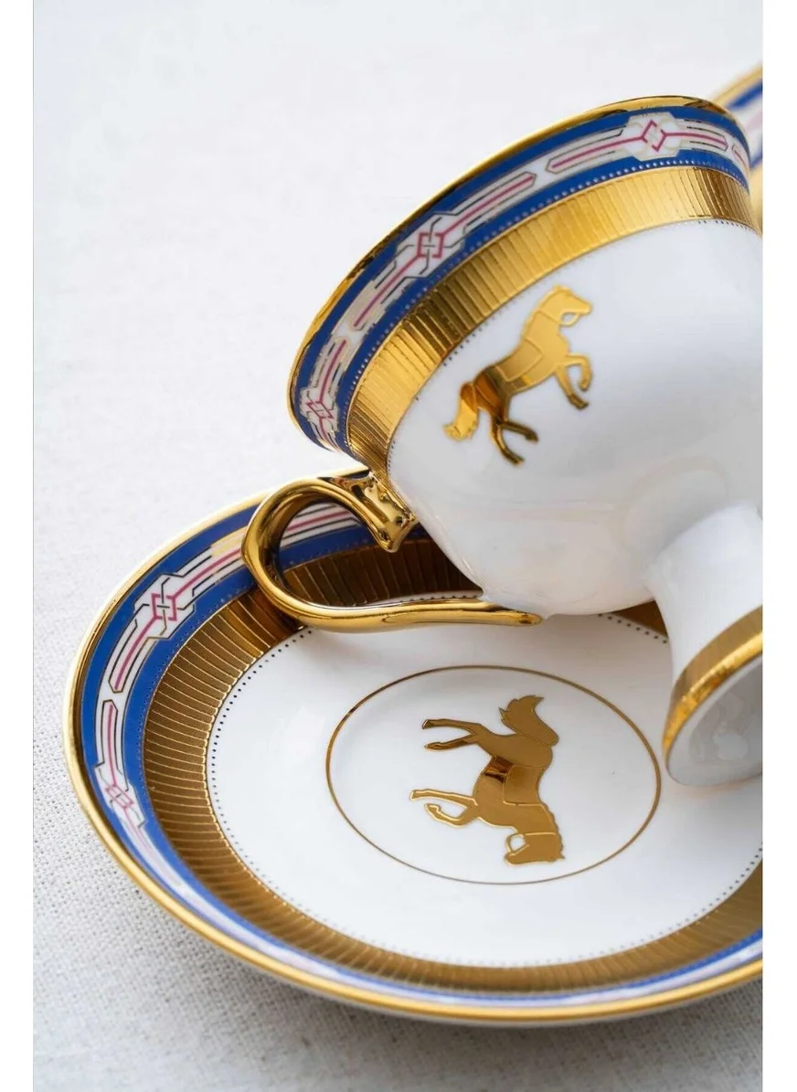 Acar Taylor 6 Person Coffee Cup Set Gold Gilded HXF-06548