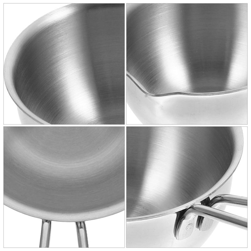 304 Stainless Steel Mini Saucepan 150ml With Measurement Scale For Kitchen Stovetop Cooking - Image 4