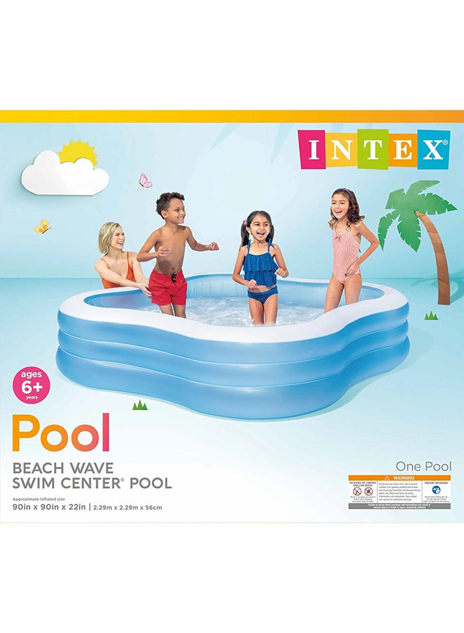 INTEX Beach Wave Swim Center Pool 90x90x22inch - Image 2