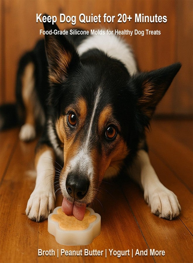SIUPER 4IN Big Paw Shape Dog Cat Treat Molds 2 Pack, DIY Flavors for Puppy. Food Safe Silicone for Oven. Large Ice Cube Molds for Pet Chew, Cooling, Pets Birthday Cake Baking. Fun Gifts for Dog Lover - Image 2