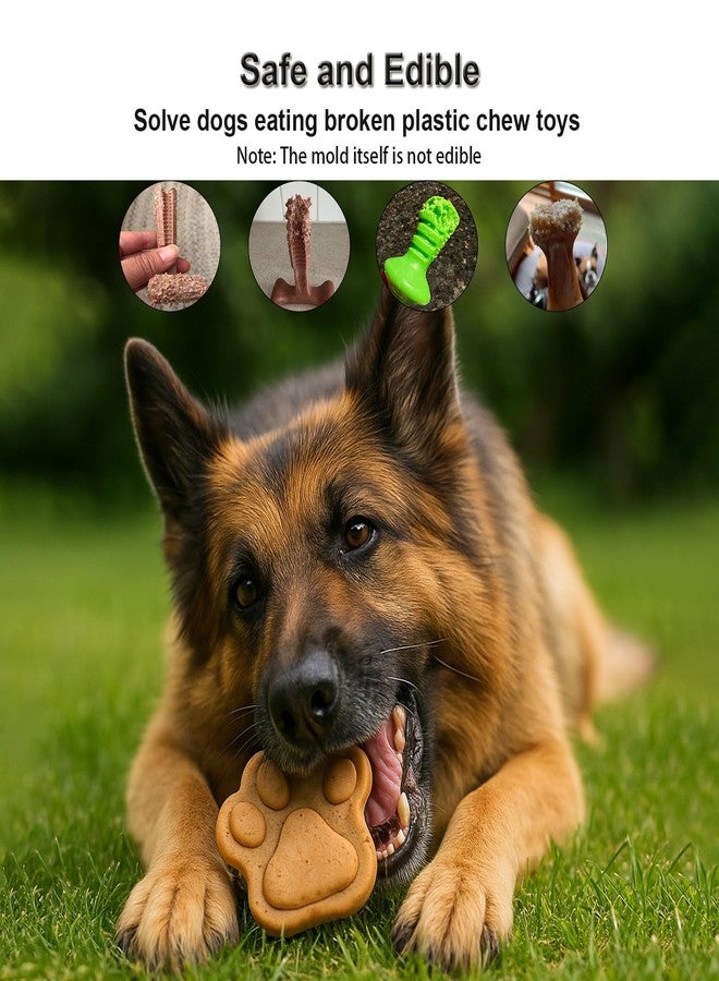 SIUPER 4IN Big Paw Shape Dog Cat Treat Molds 2 Pack, DIY Flavors for Puppy. Food Safe Silicone for Oven. Large Ice Cube Molds for Pet Chew, Cooling, Pets Birthday Cake Baking. Fun Gifts for Dog Lover - Image 4
