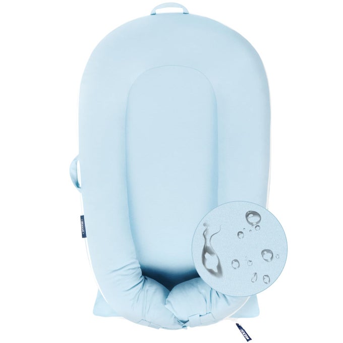 ORGANIC REPLACEMENT COVER WITH WATERPROOF PAD PREMIUM QUALITY SPARE COVER CERTIFIED ORGANIC COTTON PROTECTS AGAINST LEAKS FITS DOCKATOT DELUXE DOCKS COVER ONLY BABY BLUE