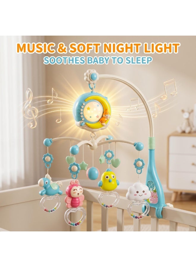 Bluejw Musical Crib Mobile Hanging Rattles and Remote Control Music Box with Music Night Lights for Boy Girl  Musical Crib Mobile - Image 5