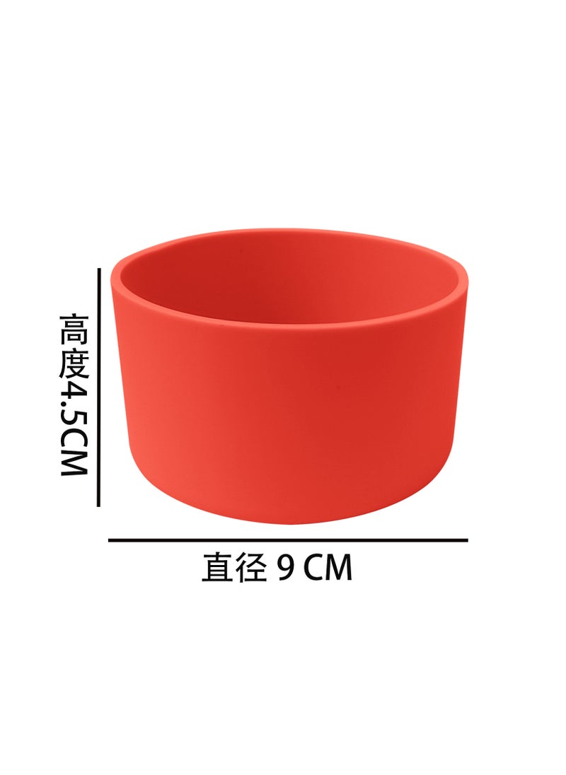 Silicone Sleeve Anti-Slip Heat-Resistant for Hydro Flask Red (9cm) 