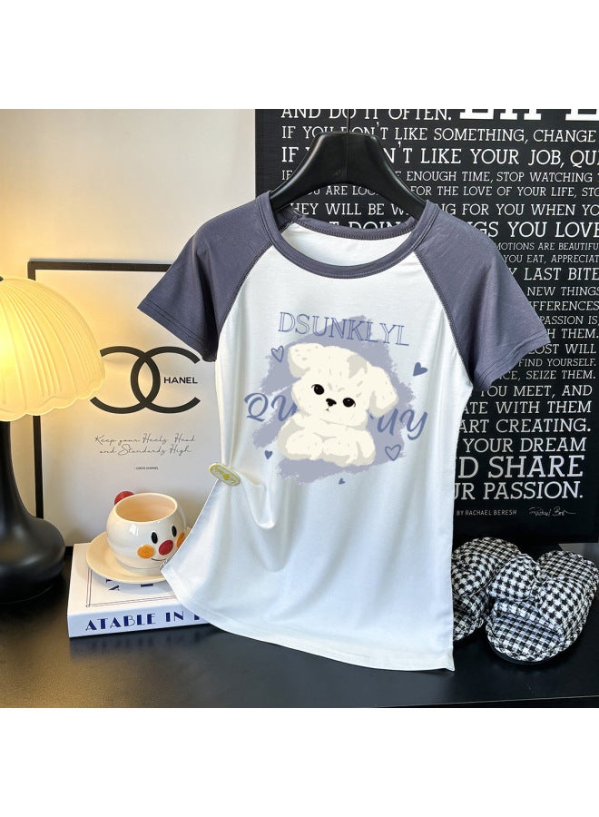 Children's Pajamas Girls New Modal Girls Nightgown Cartoon Summer Korean Style Short Skirt Baby Princess Style