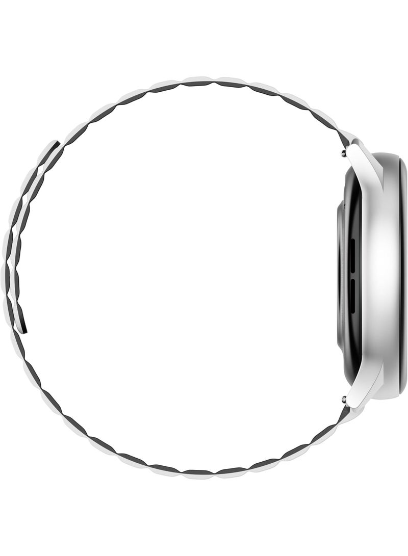 Imiki HOLO PRO KW66 Smartwatch for Men & Women – 1.43" AMOLED Full Touch Display, Bluetooth Fitness Tracker with Heart Rate & SpO2 Monitor, Magnetic Strap, Compatible with Android & iOS Silver - Grey & Black  - Image 2